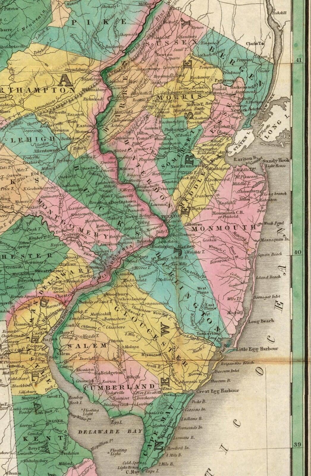 1827 Map of New Jersey Zwiren Title Agency, Inc